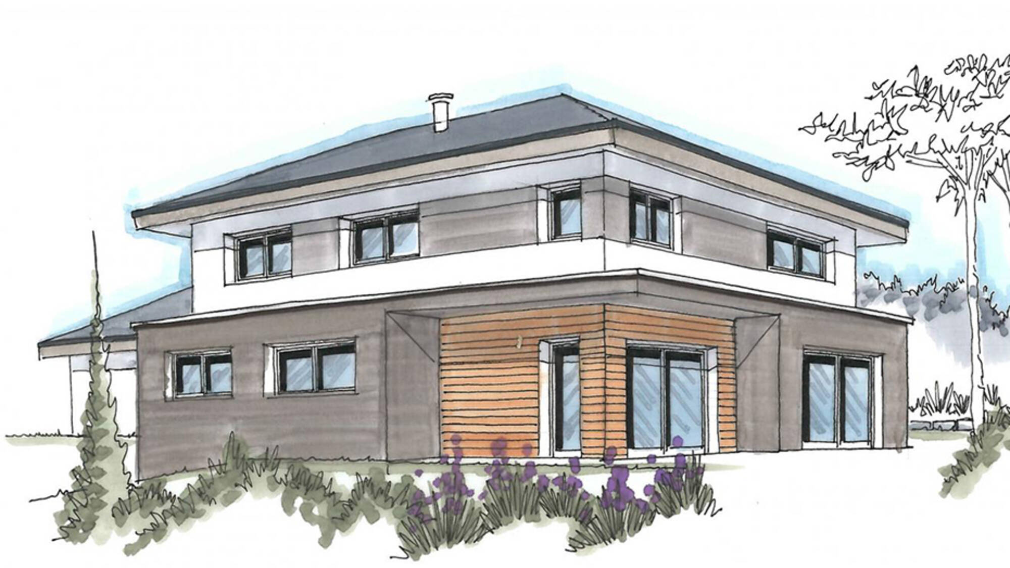 Maison neuve à Prévessin-Möens à Prévessin-Moëns (01) | Maisons Alain Métral